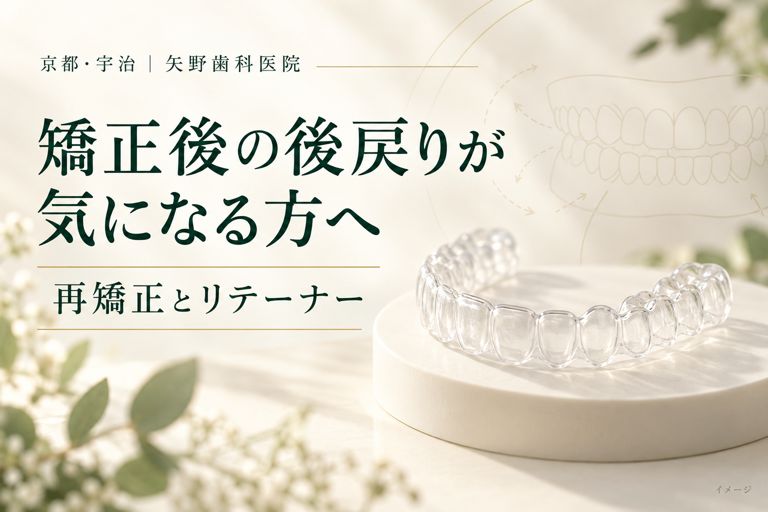 矯正後の後戻りが気になる方への解説記事イメージ