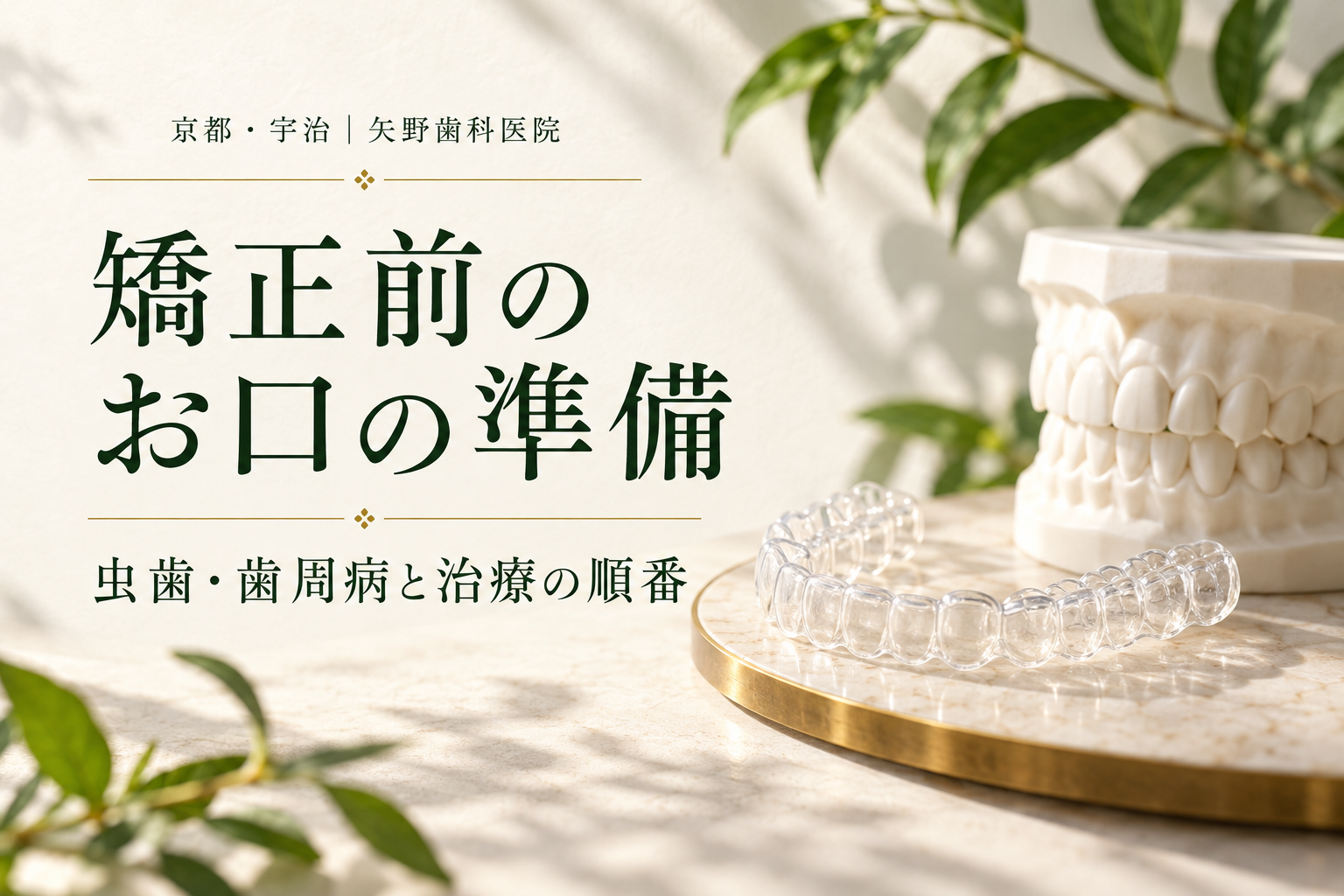 矯正前のお口の準備の解説イメージ