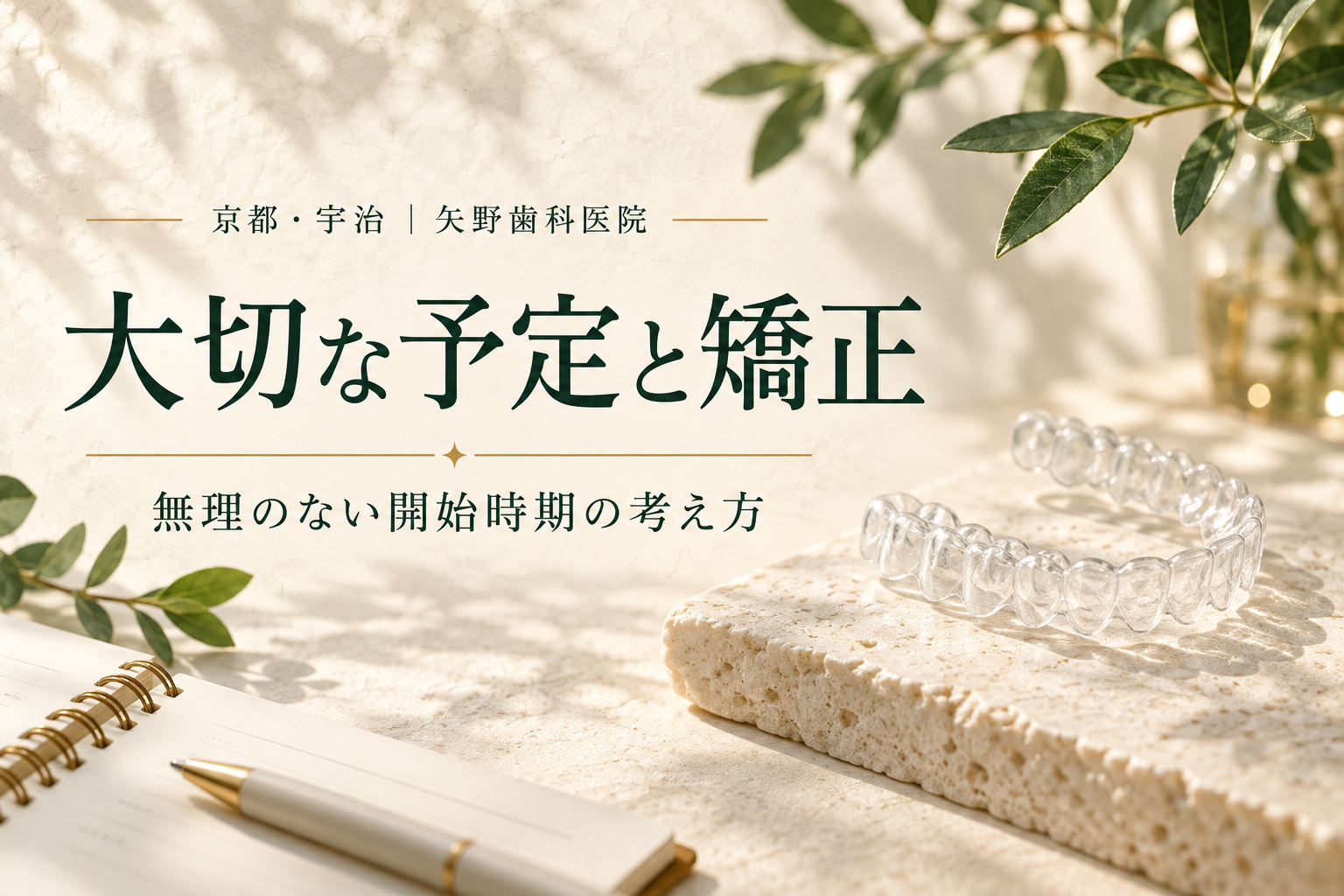 結婚式・就職・撮影までに矯正したい｜開始時期と見た目の相談ポイントのイメージ