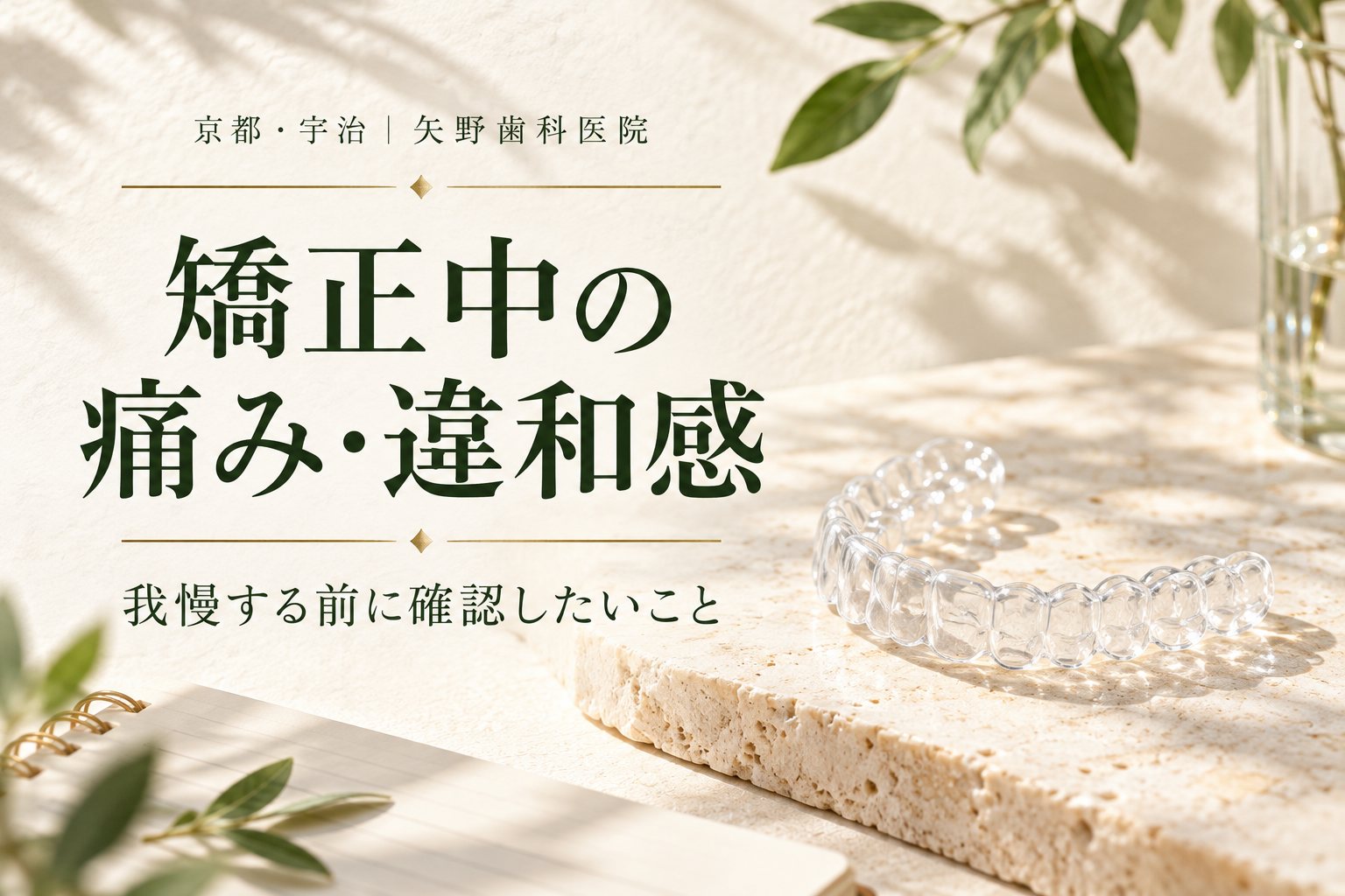 マウスピース矯正は痛い?交換後の違和感と医院へ連絡する目安のイメージ