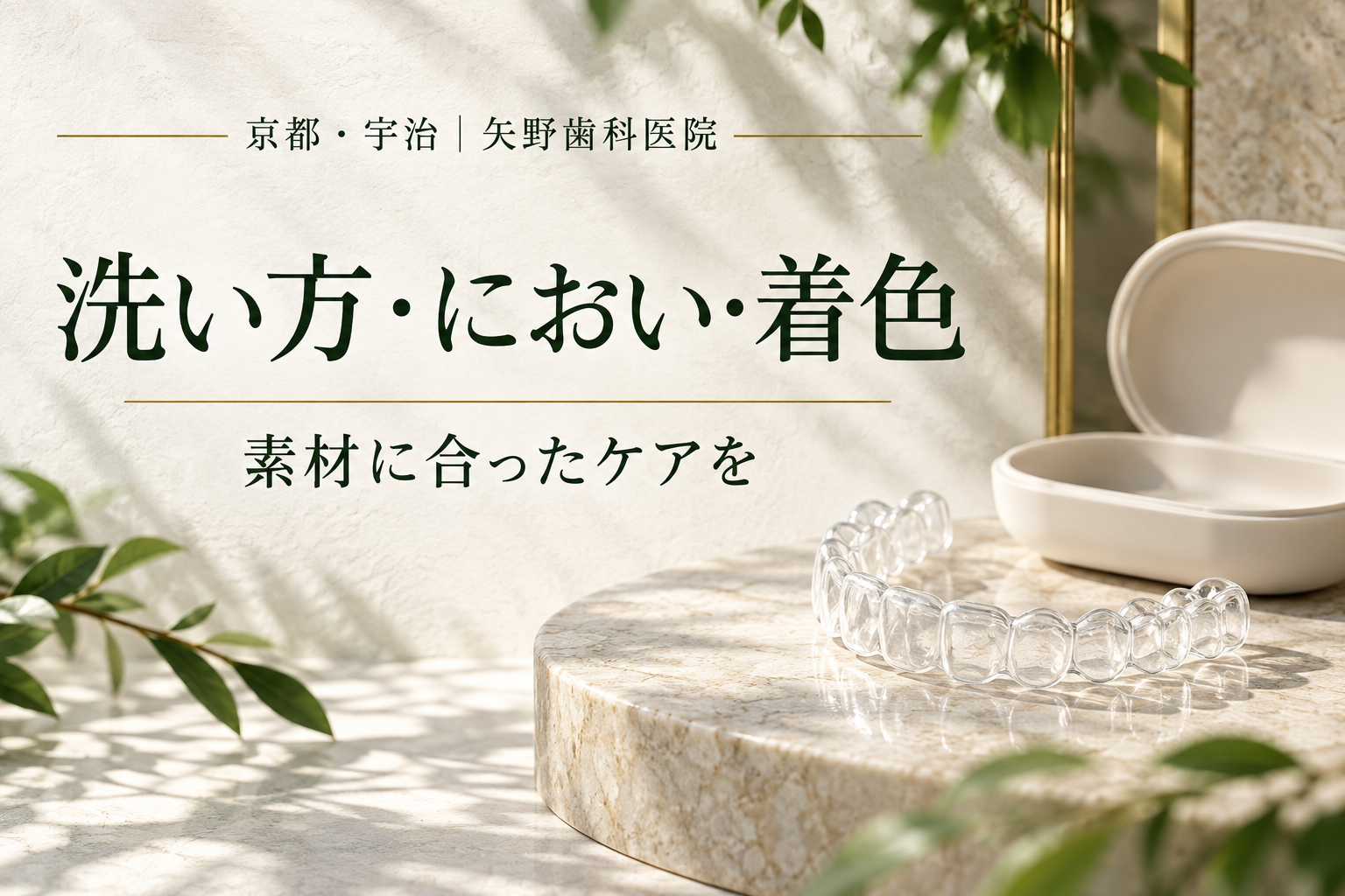 マウスピースの洗い方・におい・着色対策|素材に合ったケアと保管方法のイメージ