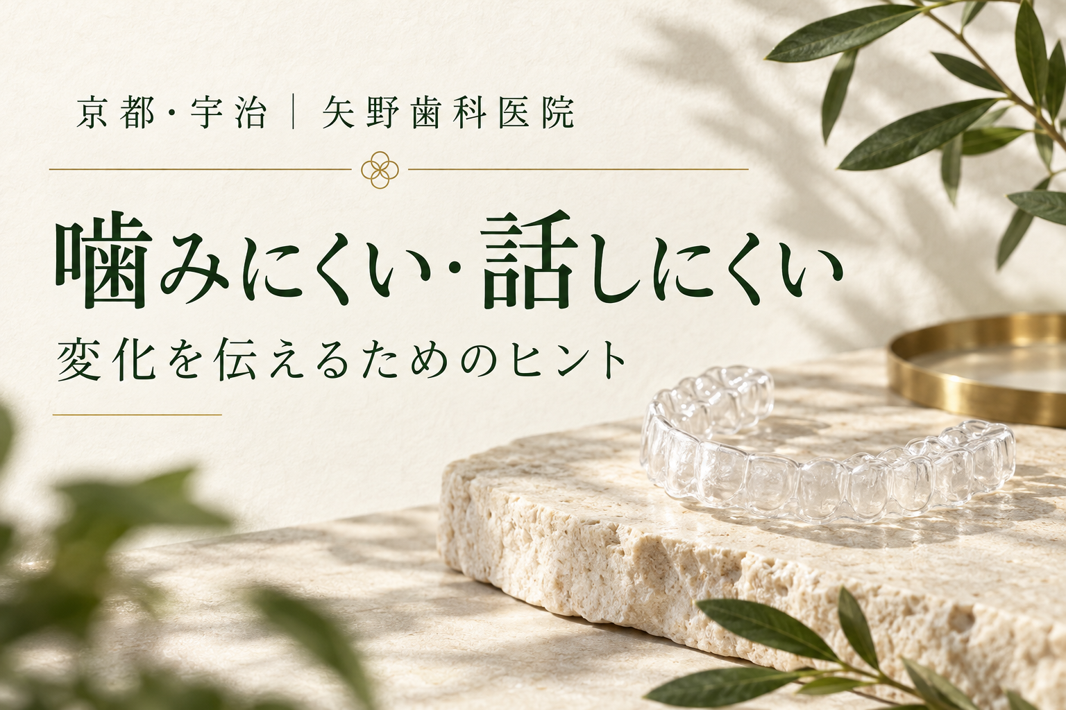 矯正中に噛みにくい・話しにくいと感じたら｜変化の記録と相談のポイントのイメージ