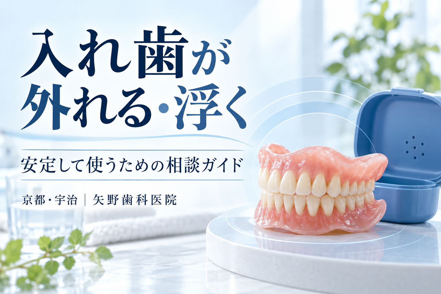 入れ歯が外れる・浮くのはなぜ？宇治で相談する安定しない入れ歯の対処法の解説イメージ